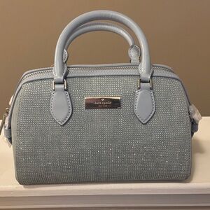Kate Spade Light Blue denim hot fixed blue multi Satchel